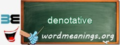 WordMeaning blackboard for denotative